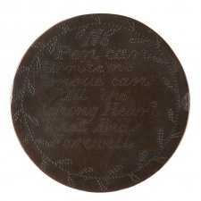 Convict love token from J. Waldon, 1832 Convict love token from J. Waldon, 1832