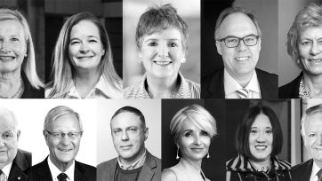 Chair Elizabeth Dibbs, Deputy Chair Hayley Baillie, Susan Armitage, Tim Bednall, Jillian Broadbent AC, Patrick Corrigan AM, Tim Fairfax AC, John Liangis, Sam Meers AO, Elizabeth Pakchung and Nigel Satterley AM.