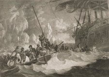 Part of the crew of His Majesty's Ship Guardian endeavouring to escape in the boats Part of the crew of His Majesty's Ship Guardian endeavouring to escape in the boats