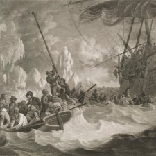 Part of the crew of His Majesty's Ship Guardian endeavouring to escape in the boats Part of the crew of His Majesty's Ship Guardian endeavouring to escape in the boats