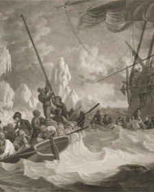 Part of the crew of His Majesty's Ship Guardian endeavouring to escape in the boats Part of the crew of His Majesty's Ship Guardian endeavouring to escape in the boats