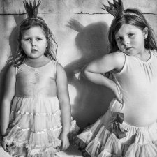 Sisters Isla and Elki role-play as princesses, 2015 by Natalie Grono Sisters Isla and Elki role-play as princesses, 2015 by Natalie Grono