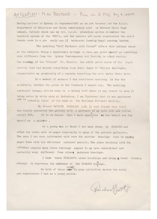 Richard Larter letter
