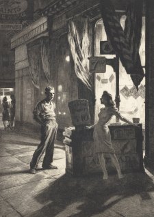 Chance meeting, 1940-41 by Martin Lewis Chance meeting, 1940-41 by Martin Lewis