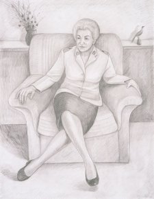 Preparatory study for General Eva Burrows AC AO Preparatory study for General Eva Burrows AC AO