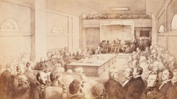 Opening of the First Legislative Council of Victoria by Governor Charles Joseph LaTrobe at St Patrick's Hall, Bourke Street West, Melbourne November 13th 1851 Opening of the First Legislative Council of Victoria by Governor Charles Joseph LaTrobe at St Patrick's Hall, Bourke Street West, Melbourne November 13th 1851