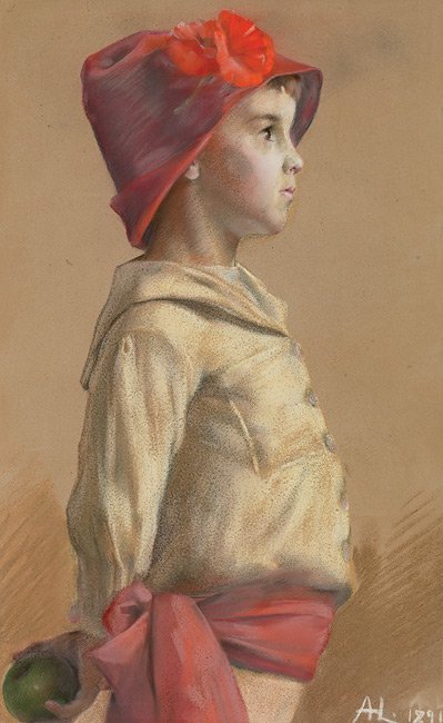 Boy with an apple, 1891 Boy with an apple, 1891