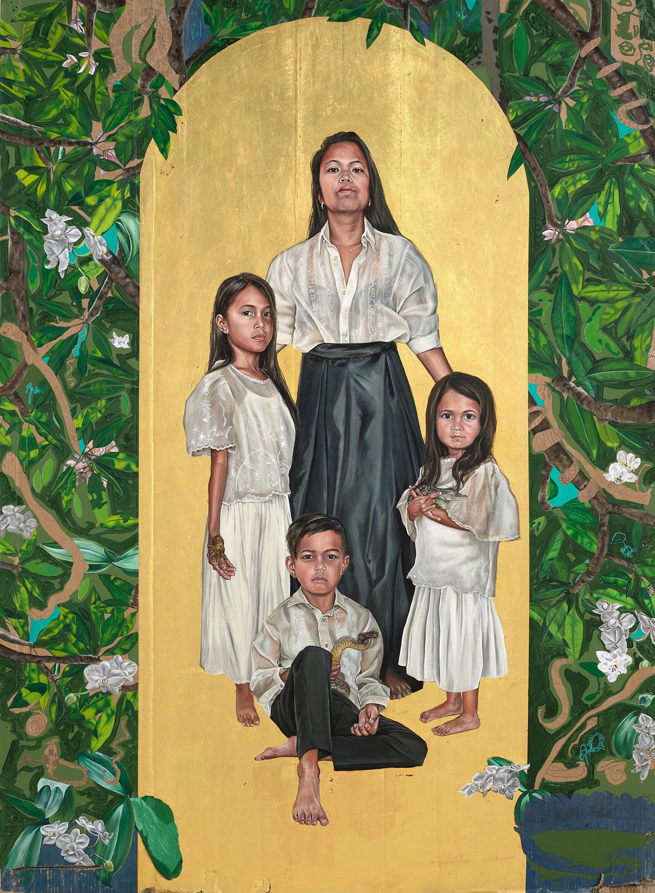 Hallowed Be Thy Name, 2023 Marikit Santiago (collaboration with Maella Santiago, Santi Mateo Santiago and Sarita Santiago) 
