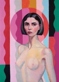 Nude Self Portrait, after Rah Fizelle 2016 by Yvette Coppersmith Nude Self Portrait, after Rah Fizelle 2016 by Yvette Coppersmith