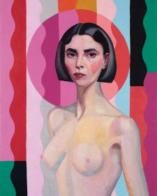 Nude Self Portrait, after Rah Fizelle 2016 by Yvette Coppersmith Nude Self Portrait, after Rah Fizelle 2016 by Yvette Coppersmith