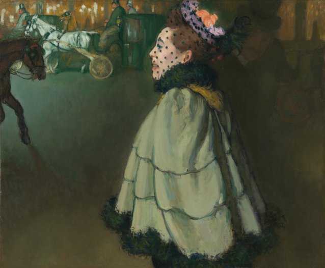 Woman at the Champs-&Eacute;lys&eacute;es by night, 1890-91