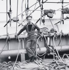 Tall-ship sailor, Torbay, Devon Tall-ship sailor, Torbay, Devon