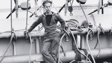 Tall-ship sailor, Torbay, Devon Tall-ship sailor, Torbay, Devon