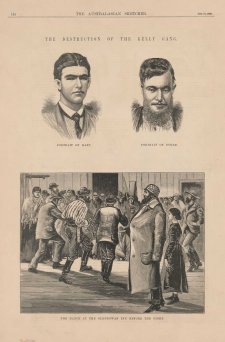 The Destruction of the Kelly gang (from The Australasian Sketcher, 17 July 1880) The Destruction of the Kelly gang (from The Australasian Sketcher, 17 July 1880)