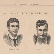 The Destruction of the Kelly gang (from The Australasian Sketcher, 17 July 1880) The Destruction of the Kelly gang (from The Australasian Sketcher, 17 July 1880)