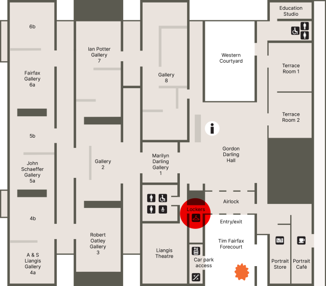 Self-service lockers location map