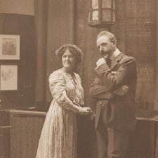Arthur Streeton, Nora Streeton (nee Clench) and Pat, the dog