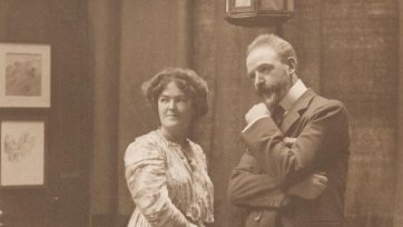 Arthur Streeton, Nora Streeton (nee Clench) and Pat, the dog