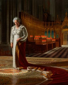 The Coronation Theatre, Westminster Abbey: A Portrait of Her Majesty Queen Elizabeth II, 2012 by Ralph Heimans The Coronation Theatre, Westminster Abbey: A Portrait of Her Majesty Queen Elizabeth II, 2012 by Ralph Heimans