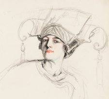Self portrait (Hilda in the Chinoise hat) Self portrait (Hilda in the Chinoise hat)