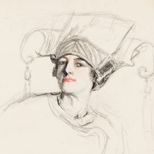 Self portrait (Hilda in the Chinoise hat) Self portrait (Hilda in the Chinoise hat)
