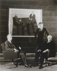 Painter John Brack with Professor Alex Mitchell and Sir Garfield Barwick Painter John Brack with Professor Alex Mitchell and Sir Garfield Barwick
