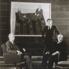 Painter John Brack with Professor Alex Mitchell and Sir Garfield Barwick Painter John Brack with Professor Alex Mitchell and Sir Garfield Barwick