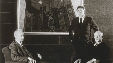 Painter John Brack with Professor Alex Mitchell and Sir Garfield Barwick Painter John Brack with Professor Alex Mitchell and Sir Garfield Barwick