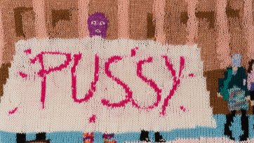 Feminist Fan#1 (PUSSY: Casey at the Melbourne Pussy Riot Protest, 2012) 2015 by Kate Just Feminist Fan#1 (PUSSY: Casey at the Melbourne Pussy Riot Protest, 2012) 2015 by Kate Just