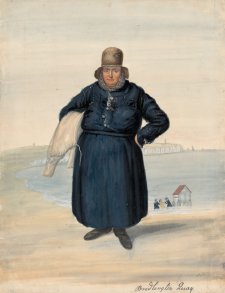 Bathing woman, Bridlington, c.1825 by John Dempsey Bathing woman, Bridlington, c.1825 by John Dempsey