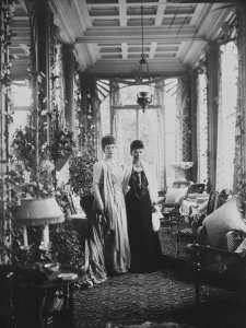 Queen Alexandra and Dowager Empress Marie Feodorovna of Russia, Hvidore, circa 1908 by Mary Steen Queen Alexandra and Dowager Empress Marie Feodorovna of Russia, Hvidore, circa 1908 by Mary Steen