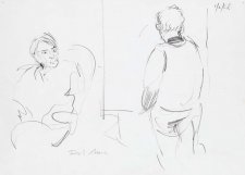 Sketch of Clifton Pugh painting John Perceval Sketch of Clifton Pugh painting John Perceval