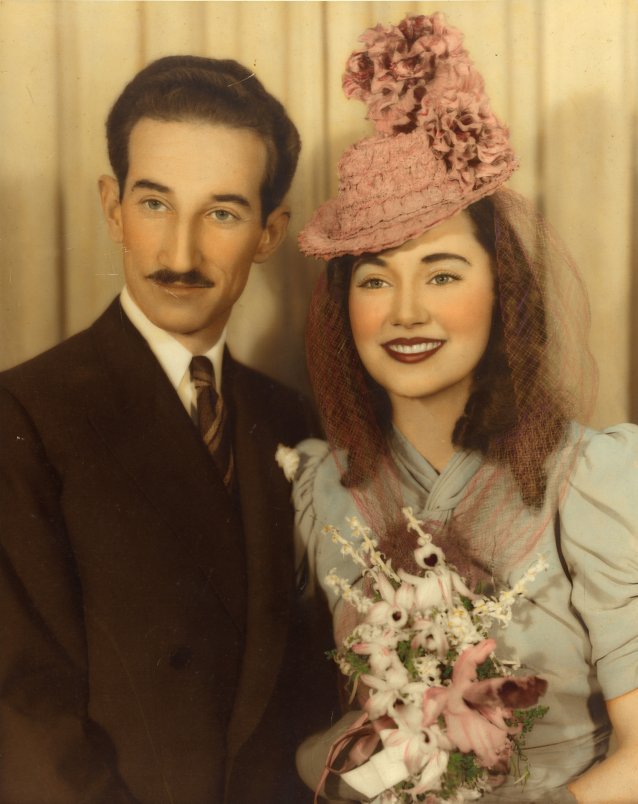 Maurice Silverstein and Betty Bryant Silverstein, wedding portrait, 1941

 Falk Studio, Sydney