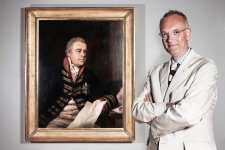 Angus Trumble with Portrait of Sir Joseph Banks by Thomas Phillips Angus Trumble with Portrait of Sir Joseph Banks by Thomas Phillips