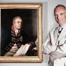 Angus Trumble with Portrait of Sir Joseph Banks by Thomas Phillips Angus Trumble with Portrait of Sir Joseph Banks by Thomas Phillips