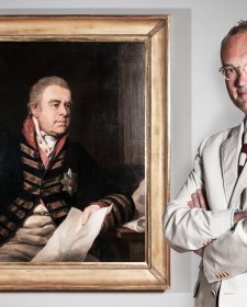Angus Trumble with Portrait of Sir Joseph Banks by Thomas Phillips Angus Trumble with Portrait of Sir Joseph Banks by Thomas Phillips