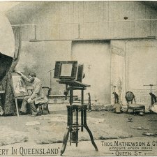 Thomas Mathewson (inset) and his studio on Queen Street, c. 1908 by Thomas Mathewson & Co Thomas Mathewson (inset) and his studio on Queen Street, c. 1908 by Thomas Mathewson & Co